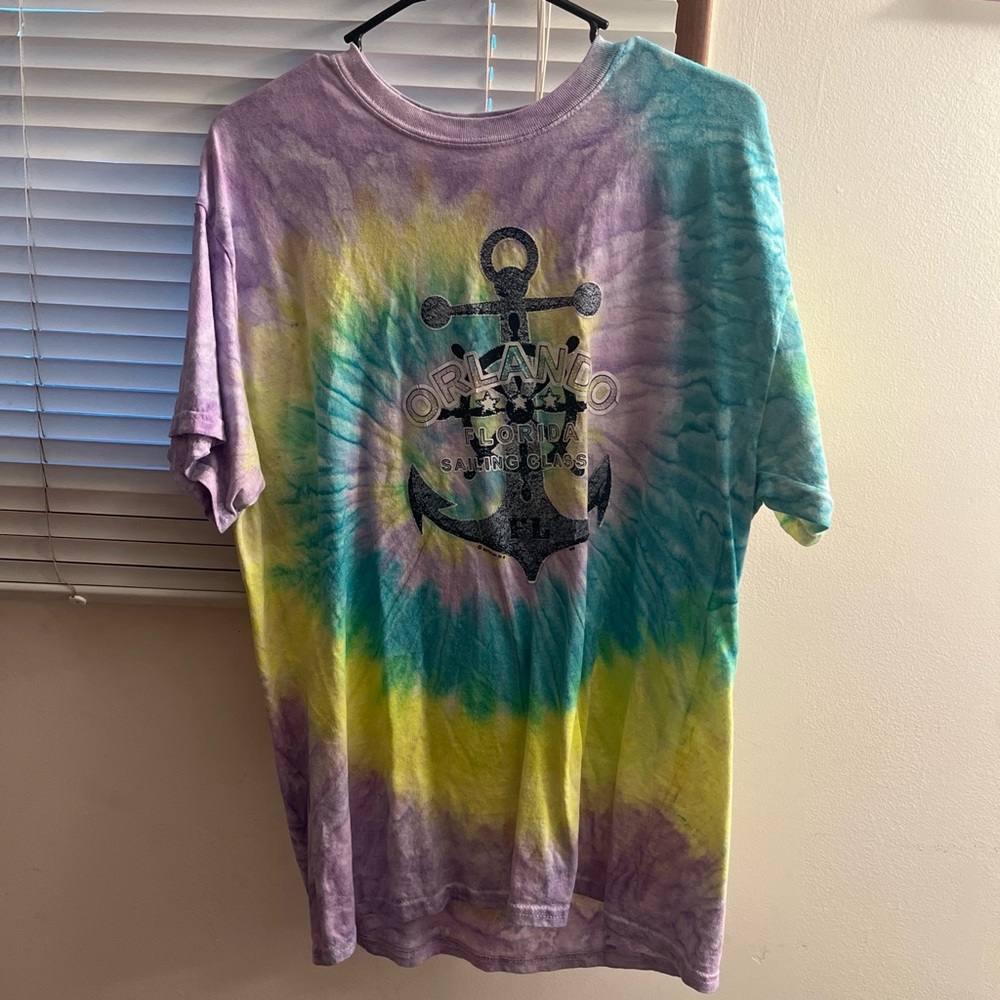 Orlando Florida Tie-Dye Anchor Graphic T-Shirt